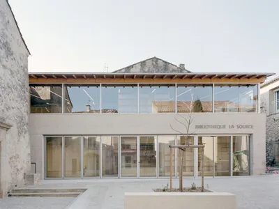 Bibliothèque Tiers-lieu à Rochefort-du-Gard - Nas Architecture (2025)