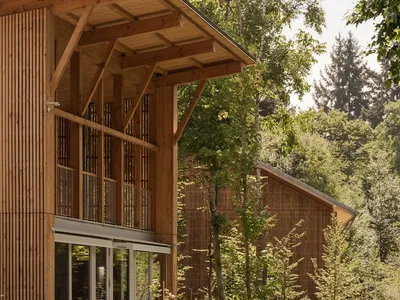 Sept maisons en bois à Barbizon - Ciguë Architecture (2025)