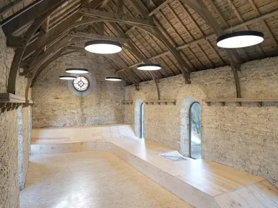 Transformation de la Chapelle ND d'Espérance en salle socioculturelle à Ploumoguer - Laboratoire d'Architecture de Bretagne (2022)